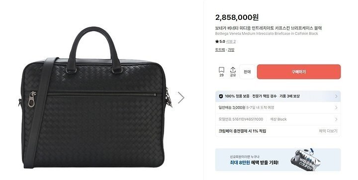보테가베네타 인트레치아토 카프스킨 브리프케이스