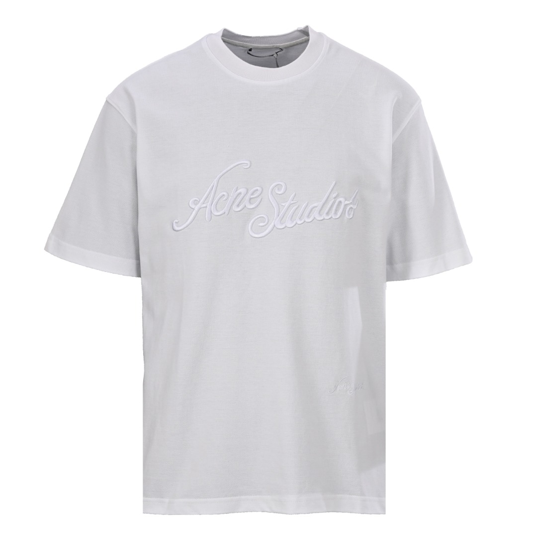 ACNE STUDIOS 빅 자수 반팔 티셔츠