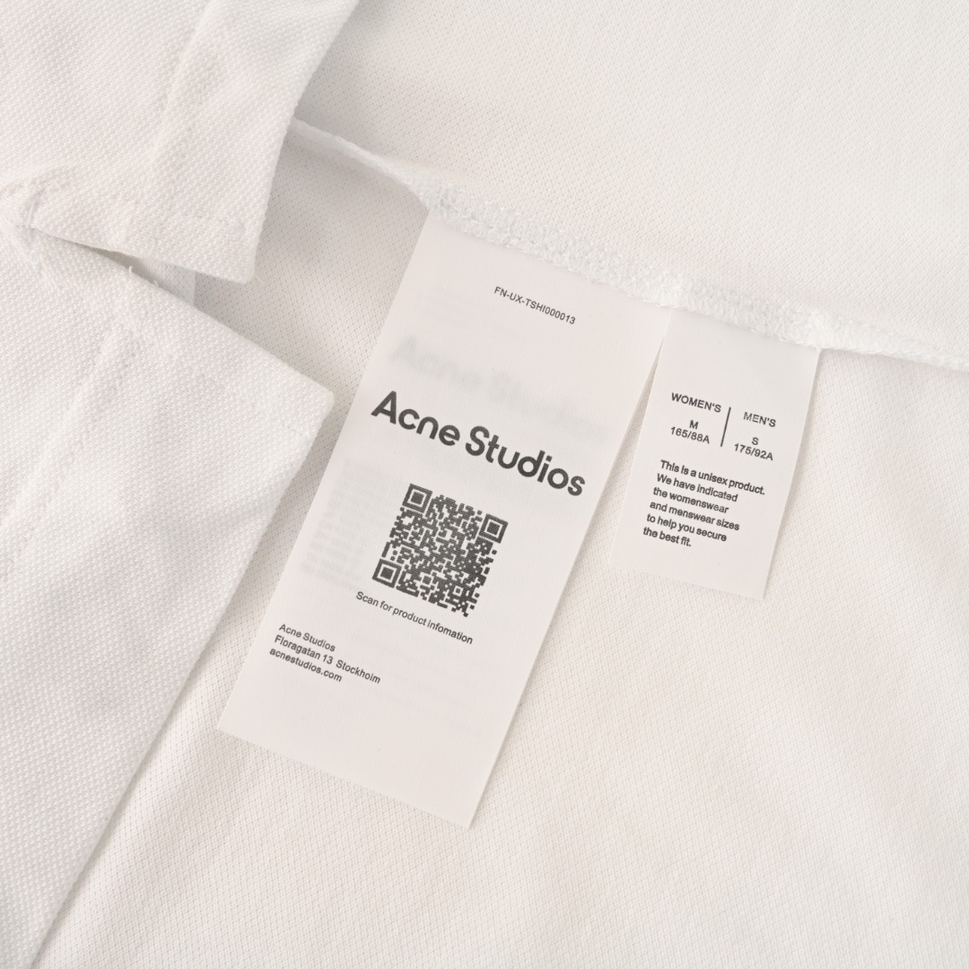 ACNE STUDIOS 빅 자수 반팔 티셔츠